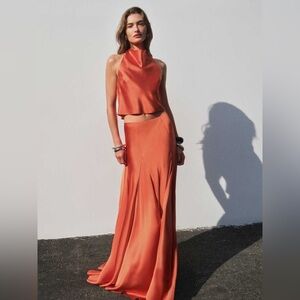 Reformation Orange Maxi Dress